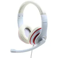 Gembird MHS-03-WTRD, Kabelgebunden, Anrufe/Musik, 20 - 20000 Hz, 200 g, Kopfhörer, Rot, Weiß