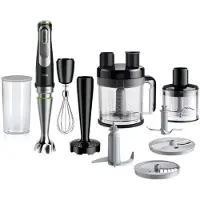 Braun MultiQuick 9 MQ 9187XLI, Pürierstab, 0,6 l, Pulsfunktion, Eis-Crusher, 1200 W, Schwarz, Edelstahl