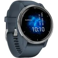 Garmin Venu 2 - Smartwatch - 45 mm - Granite Blue - Sportuhr mit Band - Silikon - Granite Blue