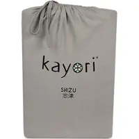 Kayori Spannbettlaken Shizu Taupe (Jersey)-1-persoons (90/100 x 200/210/220 cm)