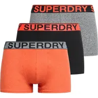 Superdry für Herren. M3110450B 3er Pack Boxershorts Marke orange, grau, schwarz (S), Heimtextilien, Baumwolle
