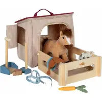 Small Foot Spielset Pferd mit Stall in der Tasche