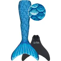 Fin Fun Mermaidens Flossen Mädchen in blau, Größe 116-140