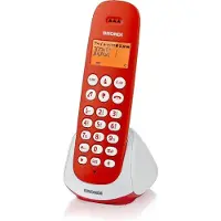 Brondi Adara, DECT-Telefon, Kabelloses Mobilteil, Freisprecheinrichtung, 20 Eintragungen, Anrufer-Identifikation, Rot, Weiß