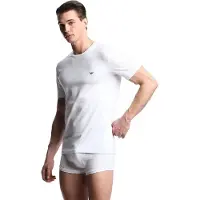 Emporio Armani Stretch Cotton Jersey Kurzarm-t-shirt