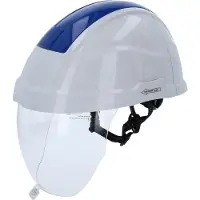 Ks Tools Arbeits-Schutzhelm mit Gesichtsschutz, blau