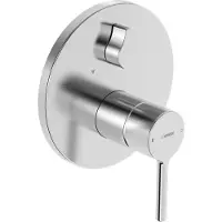 Hansa HANSAVANTIS Fertigset für Wanne/Brause, Pinhebel, für zwei Verbraucher, 8260906780, Farbe: Stahl gebürstet