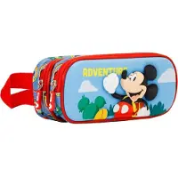 KARACTERMANIA Disney Micky Maus Adventure 3D Doppelfedermäppchen, Mehrfarbig