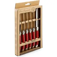 Lou Laguiole Steakmesser-Set Rustic 13 cm Fleischwaren (6 Stück)