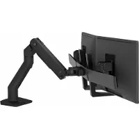 Ergotron Dual-Monitorarm HX, bis 32 Zoll je Arm, höhen-/tiefenverstellbar, Neigungsfunktion, VESA, matt-schwarz