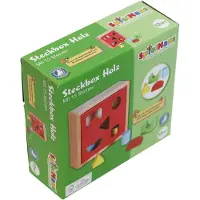 Vedes Holz-Steckbox Spielzeug mit 15 bunten Bausteinen