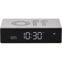 Lexon LR152A Digitalwecker Flip Premium Wecker Silberfarben
