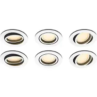 Philips Hue Milliskin Einbaustrahler White Ambiance - rund - Weiß - 6er-Pack