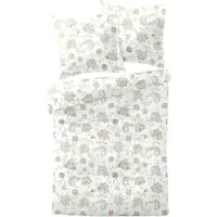 TRAUMSCHLAF Biber Bettwäsche Solomon grün 155x220 cm + 80x80 cm