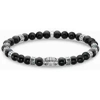 Thomas Sabo A2087-507-11-L15,5 Armband - Silber geschw. + Achat - schwarz - 15,50 cm
