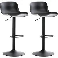 CLP 2er Set Barhocker Almada drehbar und höhenverstellbar. schwarz