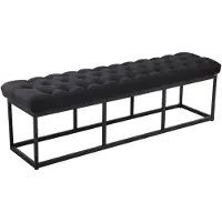 CLP Sitzbank Amun, 307235, bis 150 kg, aus Stoff, schwarz, 150 x 38 cm