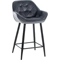 CLP Barhocker Gibson dunkelgrau Material Samt