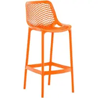 CLP Barhocker Air Kunststoff mit Lehne wetterfest UV-beständig bis 160 kg orange