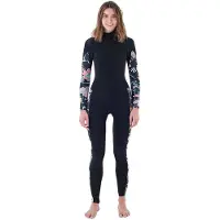 Hurley Plus Printed 4/3 Mm Neoprenanzug Mit Langem Arm Und Reißverschluss Am Brustkorb Für Damen