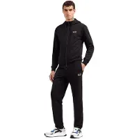 EA7 für Herren. 8NPV62_PJVRZ Trainingsanzug Core Identity schwarz (XXS), Lässig, Sportlich, Baumwolle, Multisport, Langarm