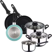 Wellhome Pk8196 Kochtopfset Mit Pfannen 8 Stücke