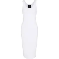 Armani Exchange für Damen. XW000820AF13729U0002 Weißes Kleid für Frauen (M), Lässig, Viskose
