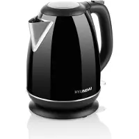 Eta HYUNDAI Edelstahl-Wasserkocher VK 302 B mit 1,7 Liter Volumen und 2200 Watt HYUVK302B