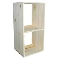 Wellhome 2-kammer-aufbewahrungswürfel Zum Malen Lackieren Oder Beizen 36x30x70.5 Cm