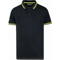 U Power EY264BC Linea Enjoy Modell WAY Herren Kurzarm, 95% Baumwolle / 5% Elasthan, Black Carbon, L Größe
