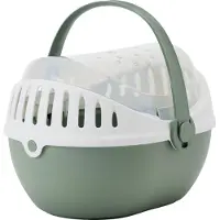 Savic Nobby Transportbox ELMO, mittel, botanikgrün, 30,5 x 24,5 x 20,5 cm