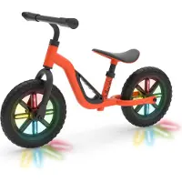 Ginza.se – GLOW 10" Leichtes Laufrad mit leuchtenden Rädern – Orange, 1,5–4 Jahre