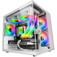 Mars Gaming MC-VIEWW, Mini Tower, PC, Weiß, micro ATX, Mini-ITX, Metall, Gehärtetes Glas, Gaming