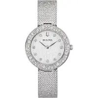 Bulova 96L329 Damenuhr Quarz Champagne Silberfarben