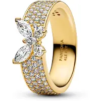 Pandora 164270C01 Damenring Funkelnder Schmetterling breit Goldfarben