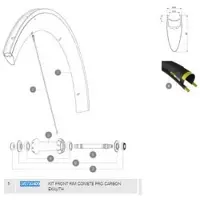 Mavic Comete Pro Carbon Exalith Vorderradfelge
