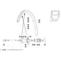 Mavic Ksyrium Elite 2016-17 Trasero Izquierdo 10 Unidades Speichen