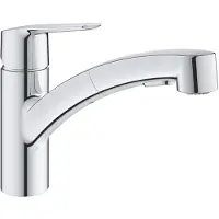 GROHE Start, Ziehen, Chrom, Hebelgriffe, Einzelbild, 3/8", Spray, Stream