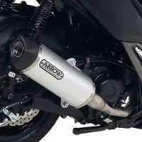 Arrow Race-tech Aluminium With Carbon End Cap Kymco Xciting 400i ´19-20 Nicht Homologierter Schalldämpfer