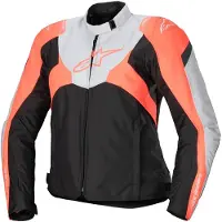 Alpinestars Stella T-Jaws V4 Wasserdichte Jacke Black Ice Gray Fluo Coral, Größe: XL