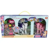 Dimasa Set Mit 2 Ponys Mit Zubehör