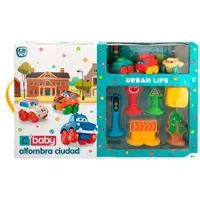 CB Toys Stadtteppich Mit Weichen Fahrzeugen Für Kindergartenkinder 144x100 Cm
