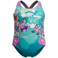 Speedo Learn To Swim Printed Crossback Badeanzug
