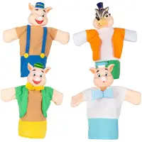 Colorbaby 39167 Cucu Show Die 3 Kleinen Schweinchen Handpuppe Lernspielzeug
