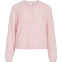 Vila Strickjacke "VILORY O-NECK L/S KNIT CARDIGAN-NOOS" Materialmix, regular fit