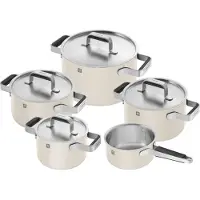 Zwilling Pure Kochgeschirrset 5-tlg. 18/10 elfenbeinfarben