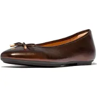 FitFlop Delicato Bow Soft Metallic Ballerinas