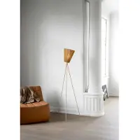 Northern Oslo Wood Stehleuchte Beige/Olive - , Beige, für Wohnzimmer, Metall
