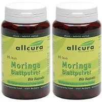 Allcura Moringa Blattpulver Bio Kapseln 2x 2x90 St