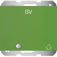 Berker Steckdose Schuko m. Klappdeckel,erhöhtem Berührungsschutz u. LED,K.x,grün glänz.